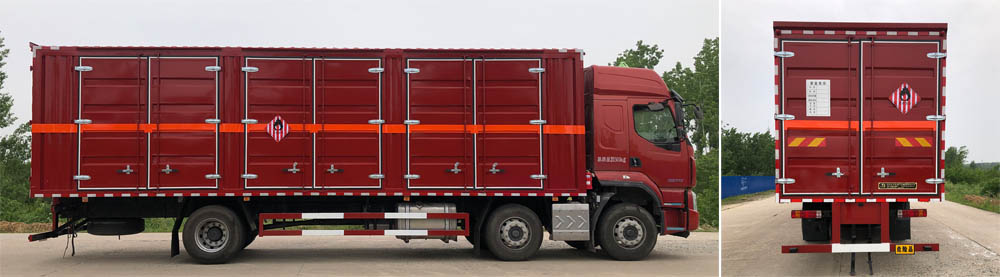 大力牌DLQ5260XRGLZ6型易燃固體廂式運(yùn)輸車